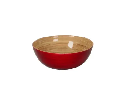 Bamboo Salad Bowl - Red