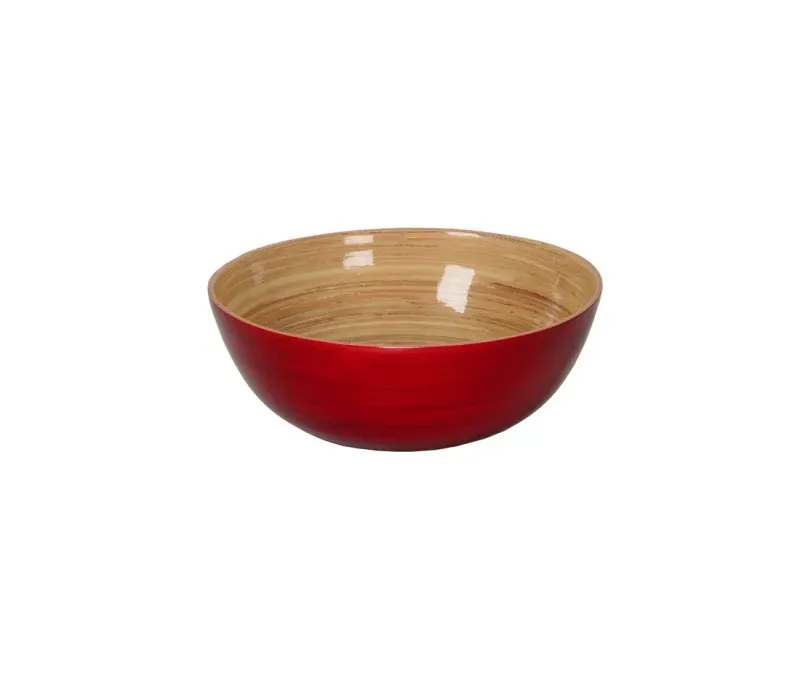 Bamboo Salad Bowl - Red