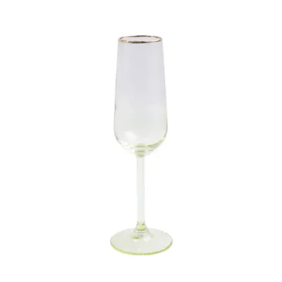 Rainbow Champagne Flute - Yellow
