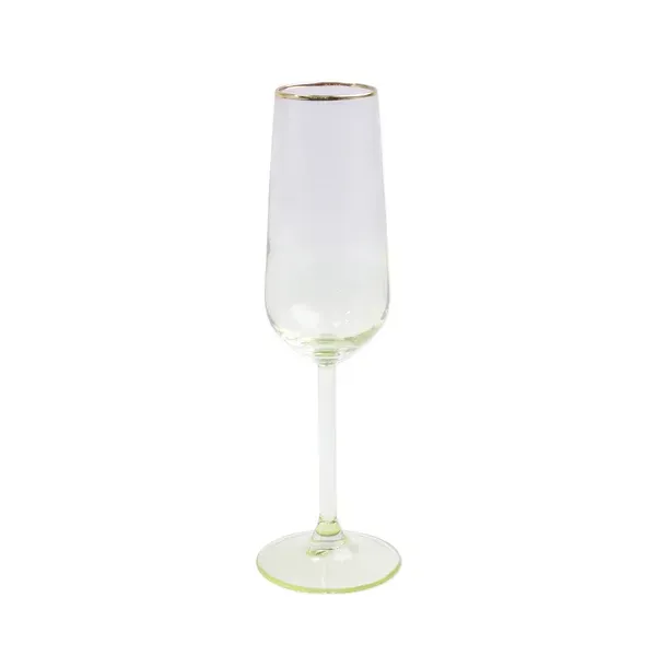 Rainbow Champagne Flute - Yellow