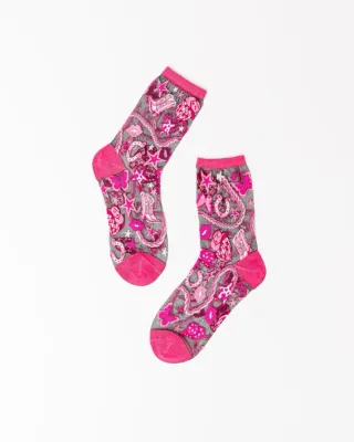 Disco Barbie Black Sheer Crew Socks