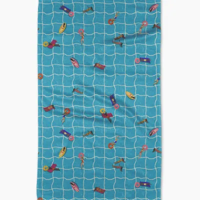 At the Pool Tea Towel