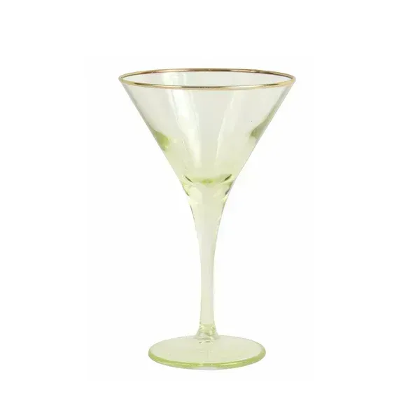 Rainbow Martini Glass - Yellow