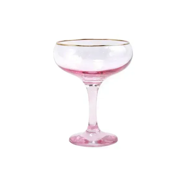 Rainbow Coupe Champagne Glass - Pink