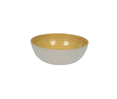 Bamboo Salad Bowl - White