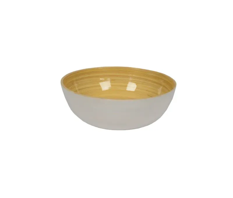 Bamboo Salad Bowl - White