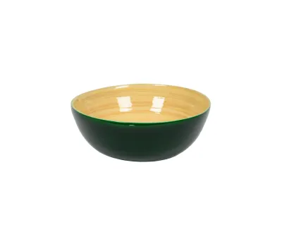 Bamboo Salad Bowl - Dark Green