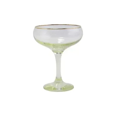 Rainbow Coupe Champagne Glass - Yellow