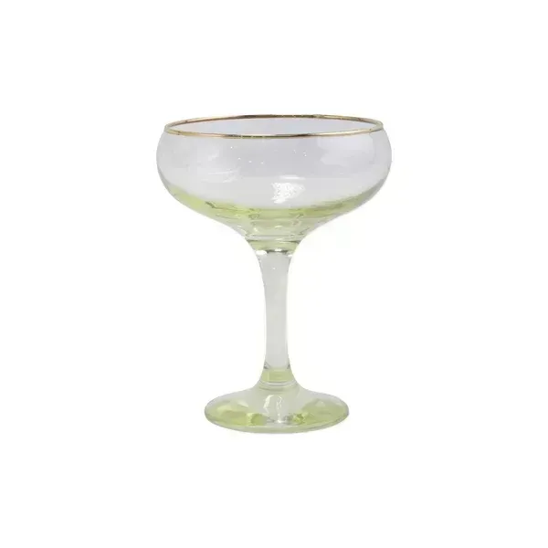 Rainbow Coupe Champagne Glass - Yellow