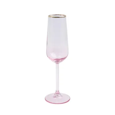 Rainbow Champagne Flute - Pink