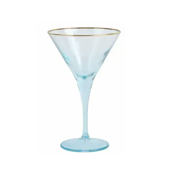 Rainbow Martini Glass - Blue