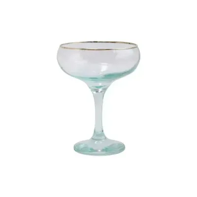 Rainbow Coupe Champagne Glass - Green