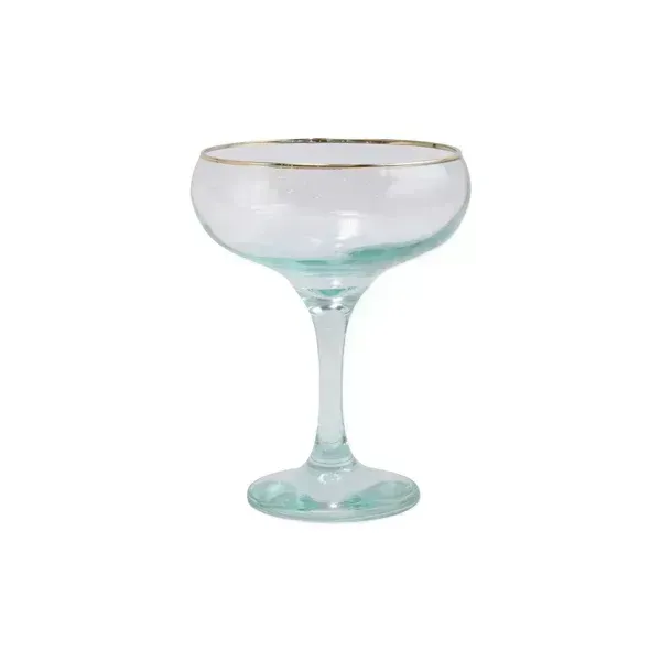 Rainbow Coupe Champagne Glass - Green