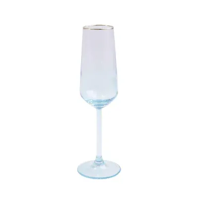 Rainbow Champagne Flute - Blue