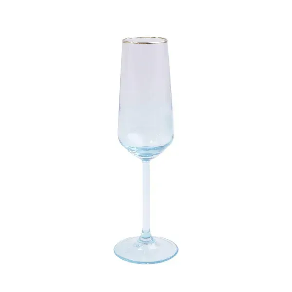 Rainbow Champagne Flute - Blue