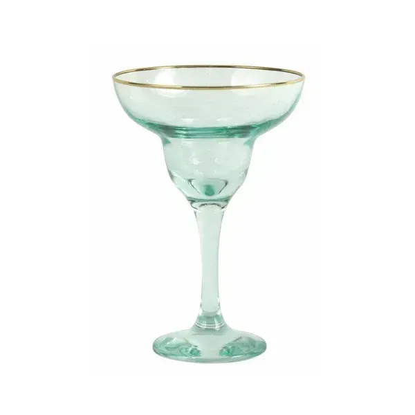 Rainbow Margarita Glass - Green