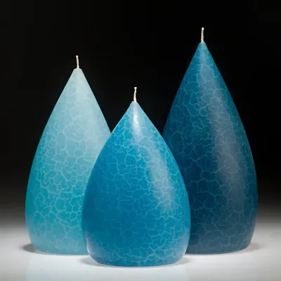 Turquoise Barrick Candles: Round 6 ½" (Dark)