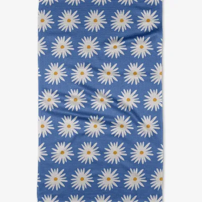 Blue Daisies Tea Towel