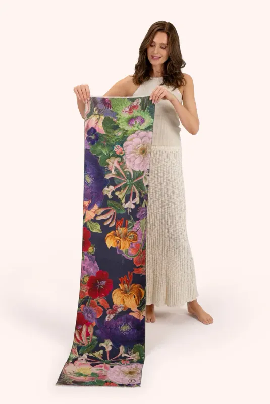 Autumn Posy Midnight Lux Scarf