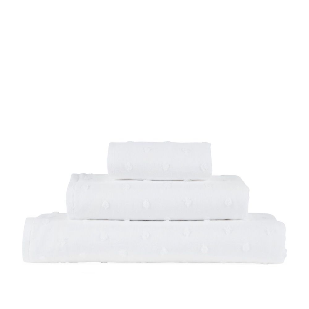 Uchino Gauze Dot Wash Cloth - White