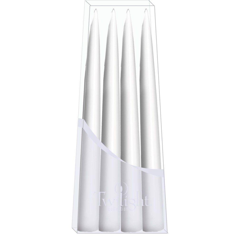 10" Danish Taper Candles - White
