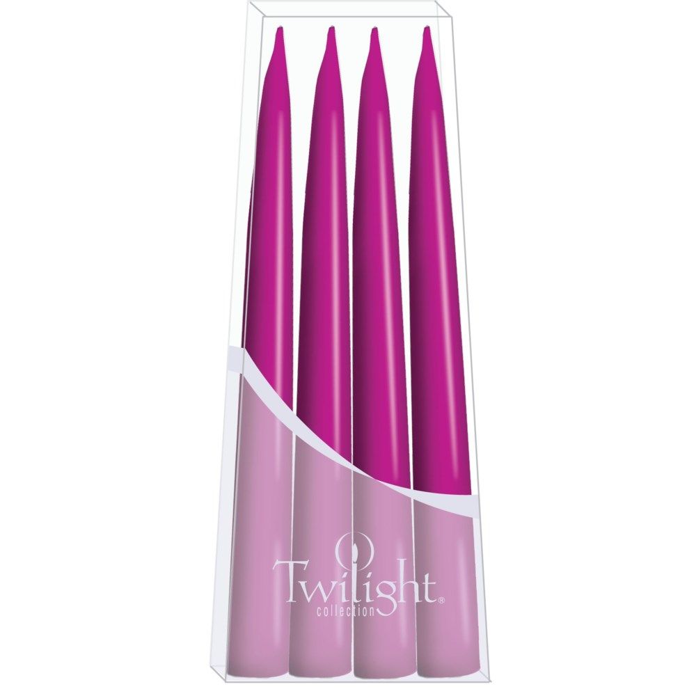 10" Danish Taper Candles - Dark Pink