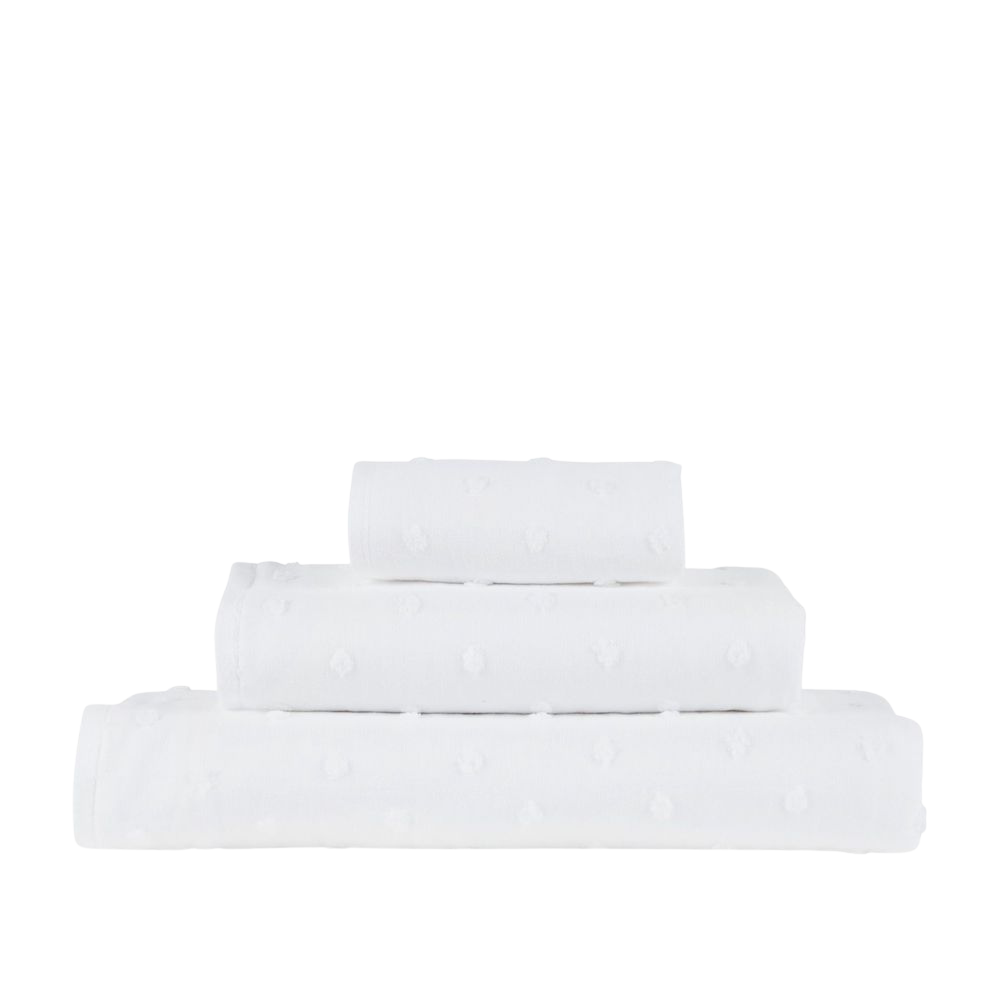 Uchino Gauze Dot Wide Bath Towel - White