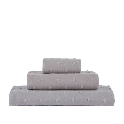 Uchino Gauze Dot Bath Towel - Grey