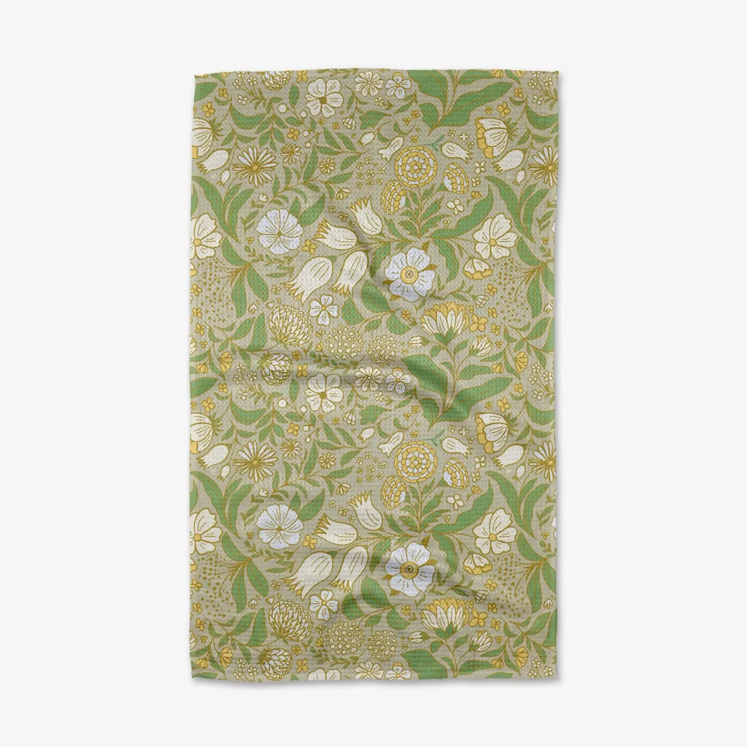 Golden Summer Geometry Tea Towel