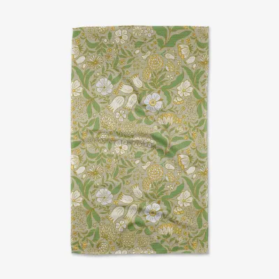 Golden Summer Geometry Tea Towel