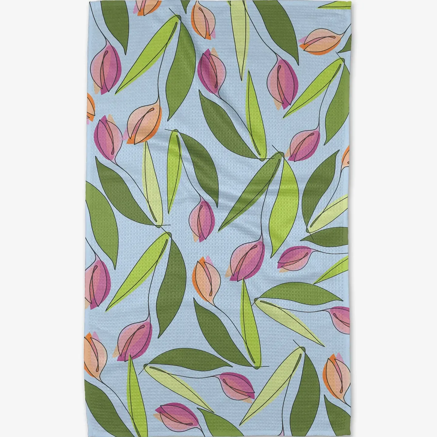 May Flowers Geometry Tea Towel