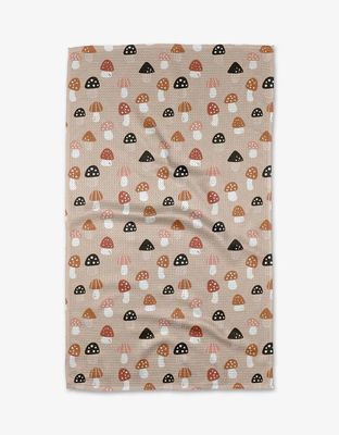 Fall Mushrooms Harvest Tea Towel
