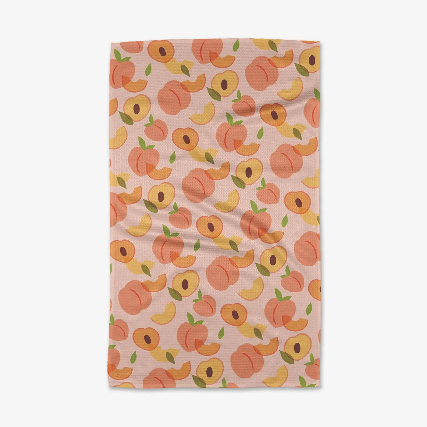 Peaches Geometry Tea Towel
