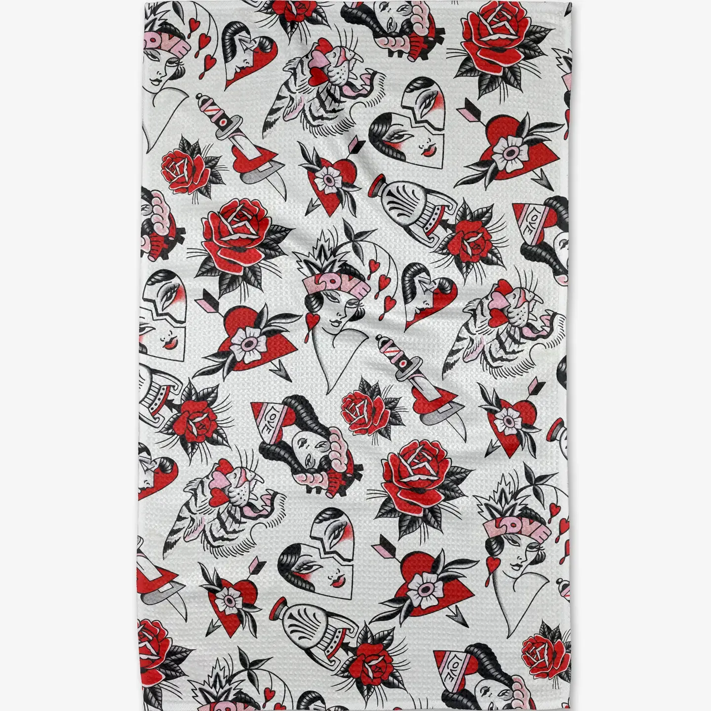 Tattoo Flash Geometry Tea Towel