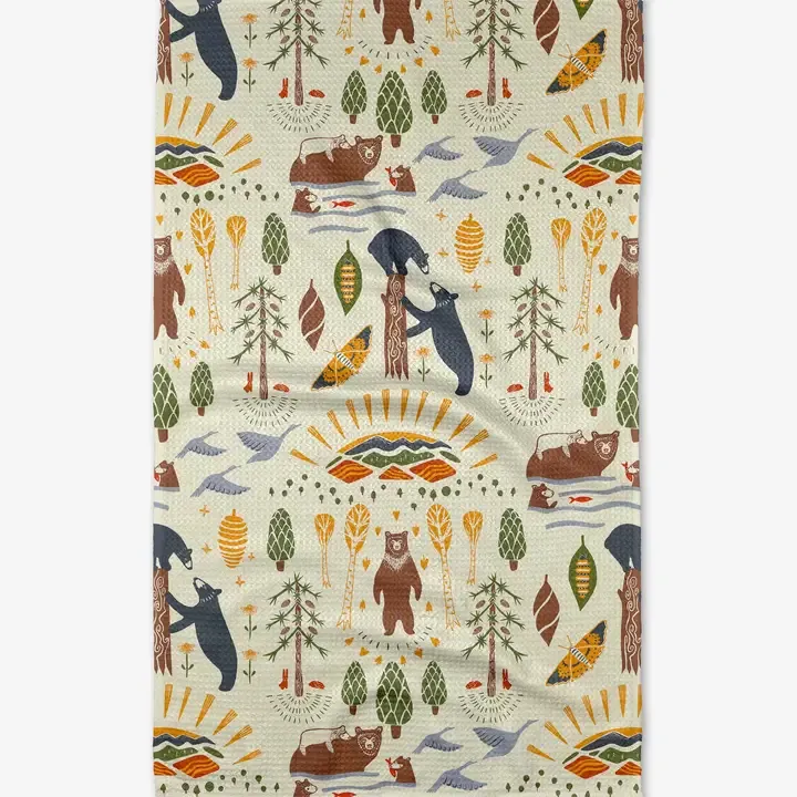Mama Bear Geometry Tea Towel
