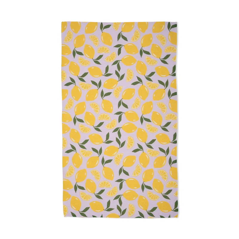 Sweet Lemon Geometry Tea Towel