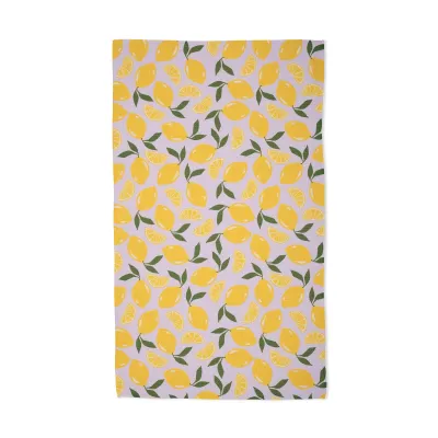 Sweet Lemon Geometry Tea Towel