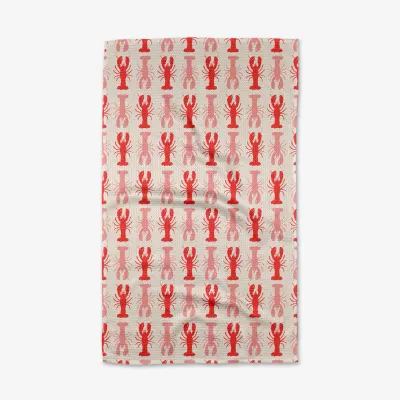 Lobster Stripe Geometry Tea Towel