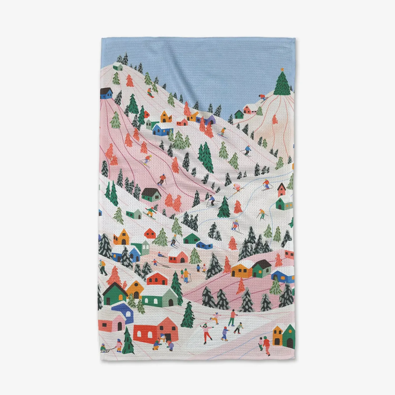 Winter Holiday Geometry Tea Towel