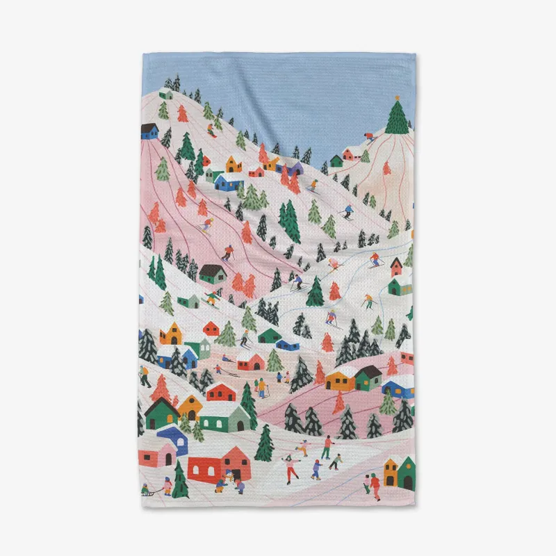 Winter Holiday Geometry Tea Towel