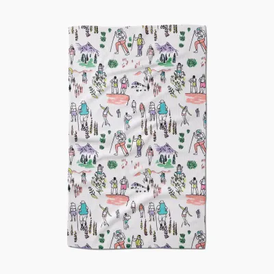 Take a Hike Geometry Tea Towel