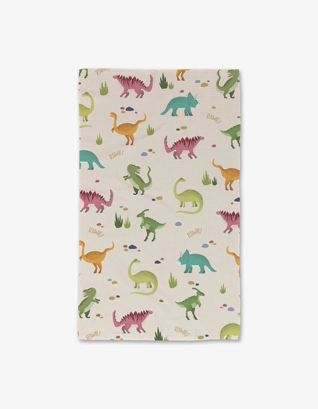Dancing Dinos Geometry Luxe Hand Towel