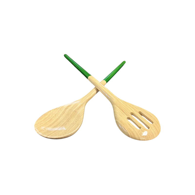 Refined Bamboo Server Set Grass Green