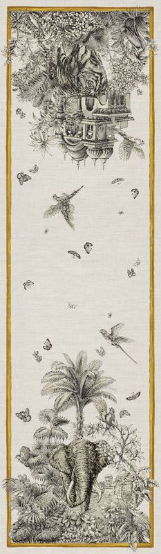 Tantra Runner Tablecloth 45 x 170 cm - Naturale