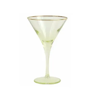Rainbow Martini Glass - Yellow