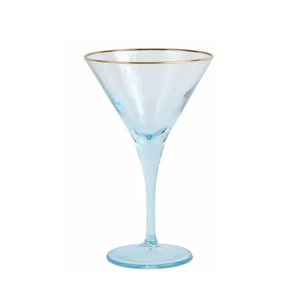 Rainbow Martini Glass - Blue