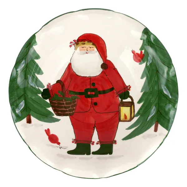 Old St. Nick Pedestal Fruit Bowl
