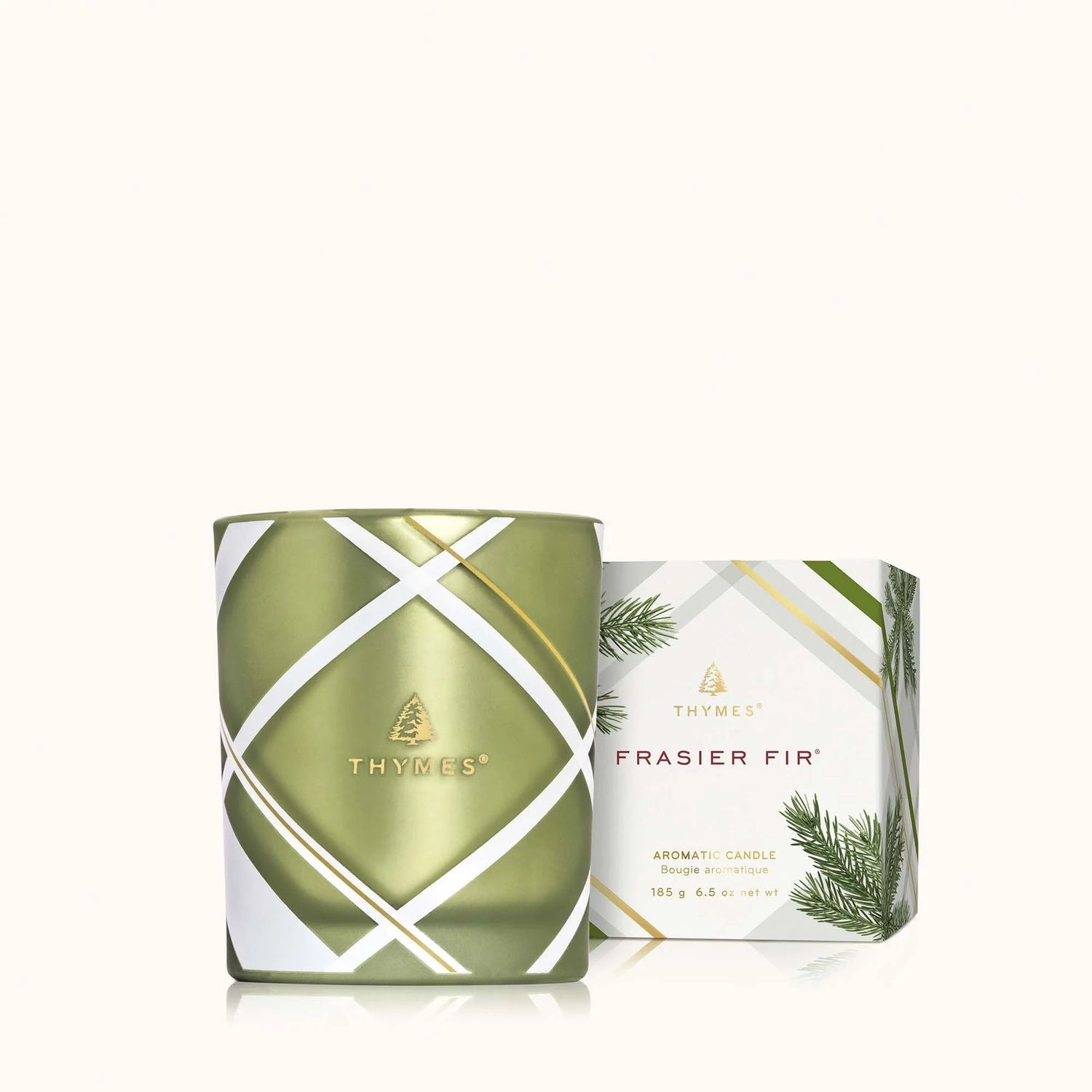 Frasier Fir Frosted Plaid 6.5oz Candle