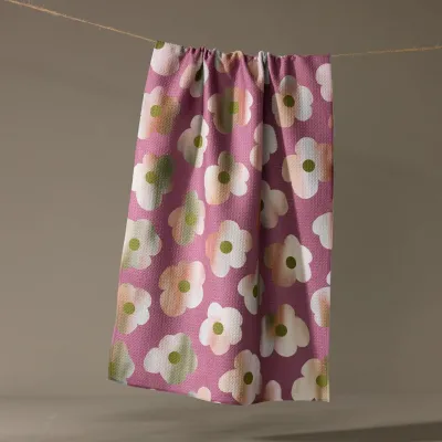 Brushed Bouquet Geometry Tea Towel