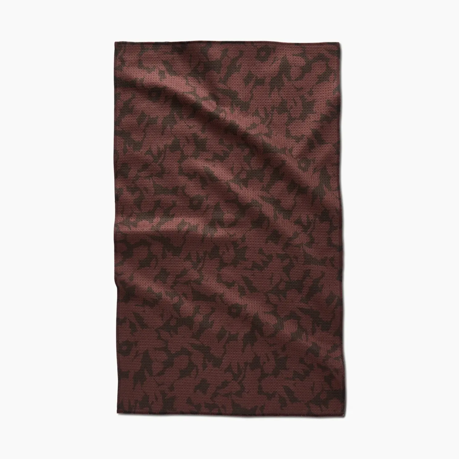 Wild Wood Maroon Geometry Tea Towel
